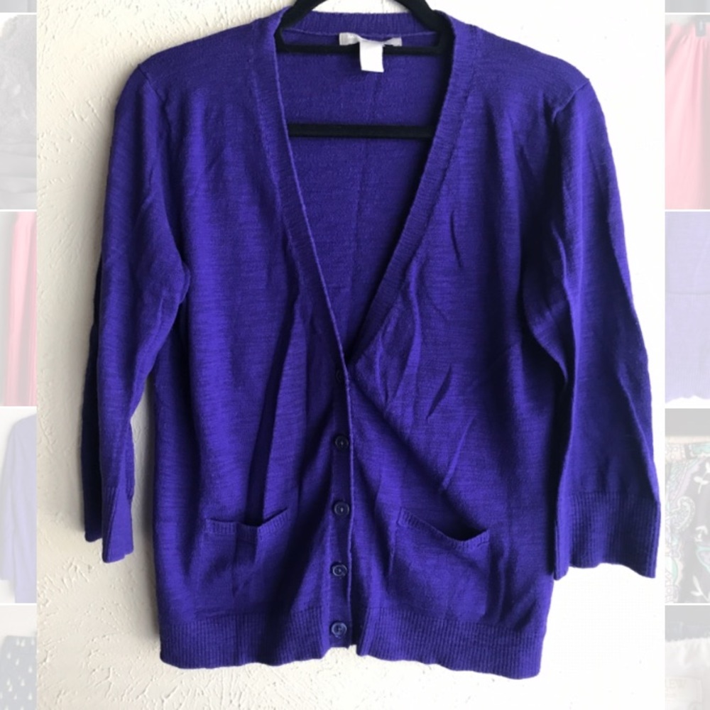 Purple Banana Republic Cardigan